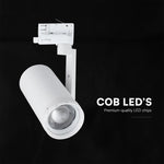 30W(2480Lm) V-TAC COB sliežu gaismeklis, VT-18031CCT-W, 3IN1, balts