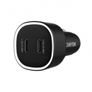 Auto lādētājs Canyon OnDrive 60 – PD 60W, 2×USB-C, melns