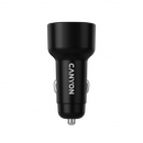 Auto lādētājs Canyon OnDrive 60 – PD 60W, 2×USB-C, melns