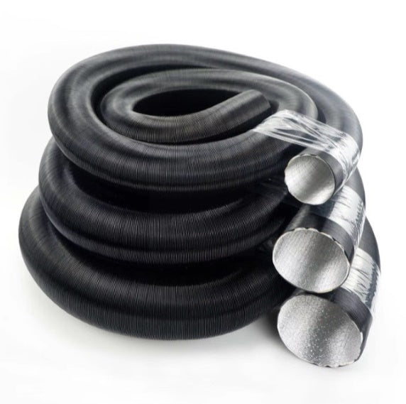 250cm VEVOR sildītāja siltā gaisa izplūdes caurule, melna