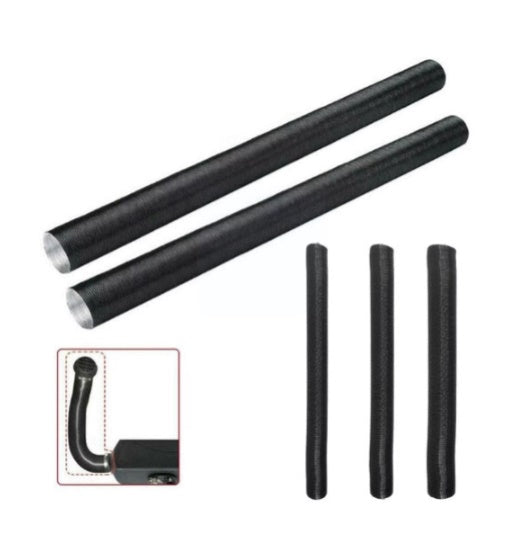 250cm VEVOR sildītāja siltā gaisa izplūdes caurule, melna