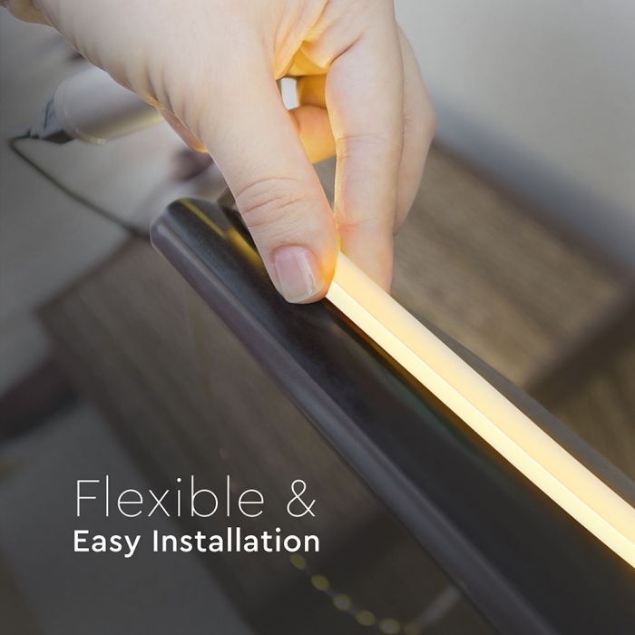 10 m rullis Neon Flex LED lente 13W/m, 24V, IP65, 8 mm, neitrāli balta 4000K