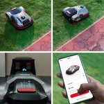 2000 m²_DCK robotizēts zāles pļāvējs KDRM220-4G līdz 2000 m² ar LIDAR navigāciju, kameru un 4G bezvadu vadību bez robežvada