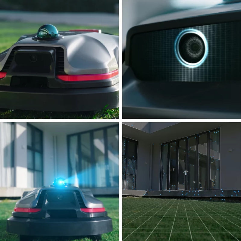 2000 m²_DCK robotizēts zāles pļāvējs KDRM220-4G līdz 2000 m² ar LIDAR navigāciju, kameru un 4G bezvadu vadību bez robežvada