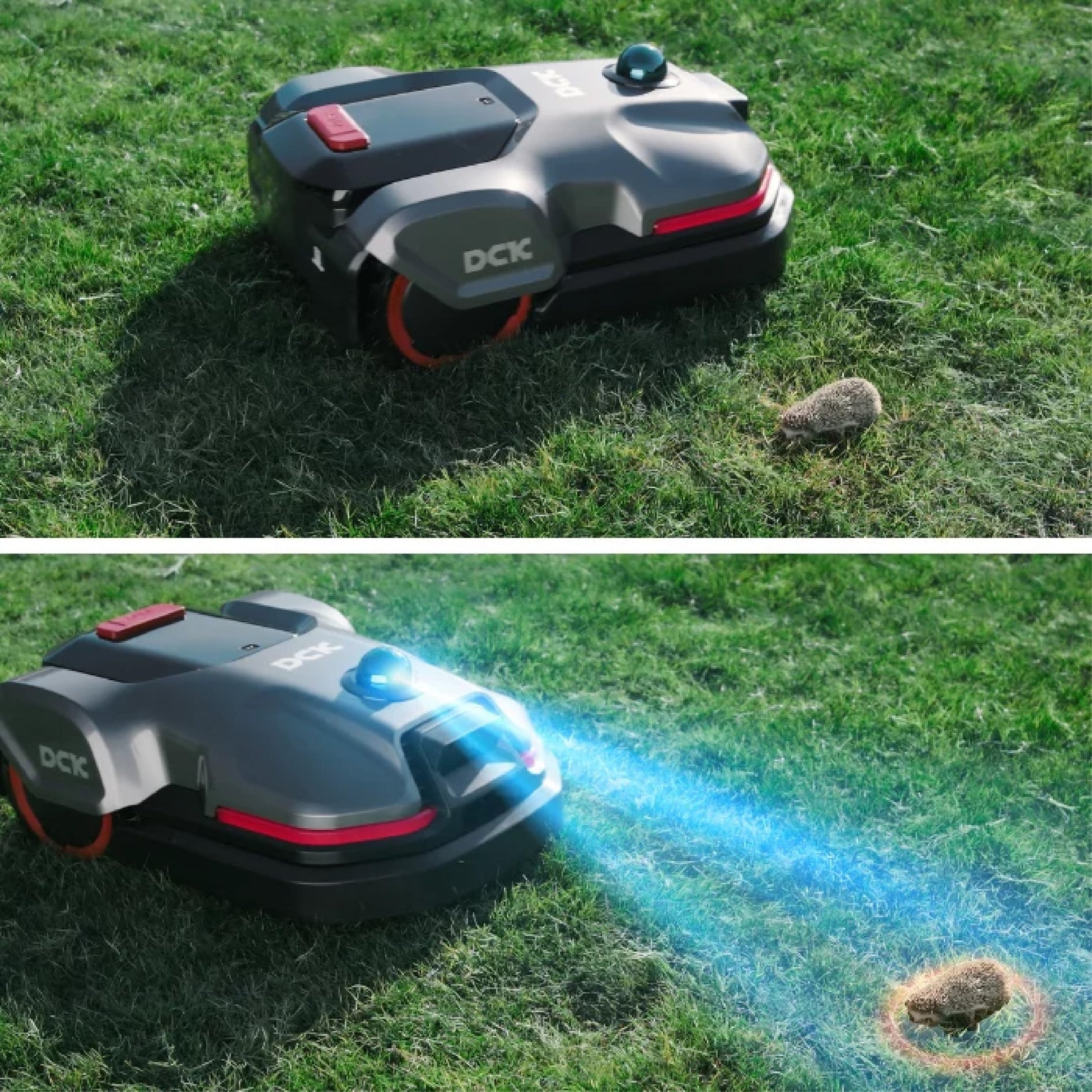2000 m²_DCK robotizēts zāles pļāvējs KDRM220-4G līdz 2000 m² ar LIDAR navigāciju, kameru un 4G bezvadu vadību bez robežvada