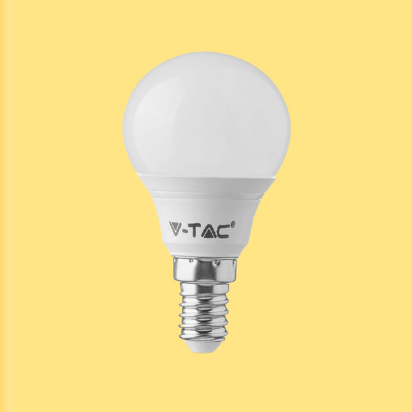 E14 4.5W(470Lm) LED-lambi V-TAC SAMSUNG, 5 aastat garantiid, P45, soe valge valgus 3000K