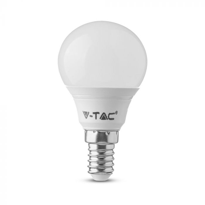 E14 4.5W(470Lm) Светодиодная лампа V-TAC SAMSUNG, гарантия 5 лет, P45, теплый белый свет 3000K
