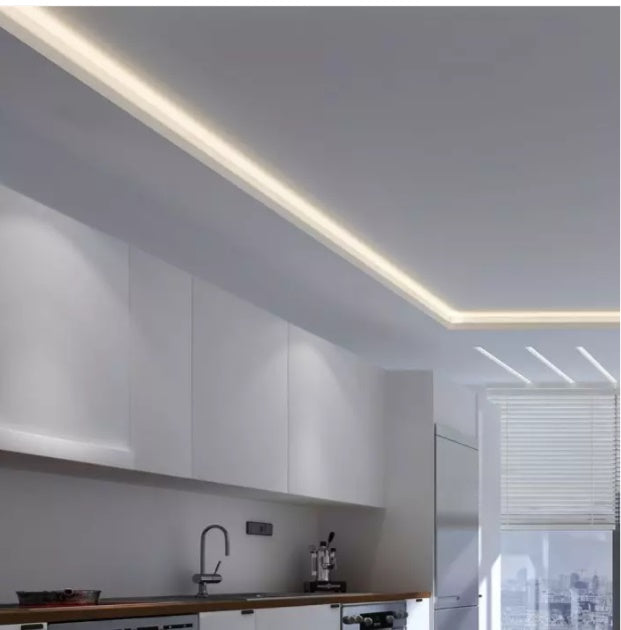 Cena par 1m_10W/m 24V 0.4A 280 LED COB lente, IP20, silti balta gaisma 3000K