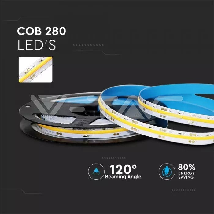 LED lentes komplekts 280 COB, IP20 ar 6400 auksti baltu gaismu (2652+3264)