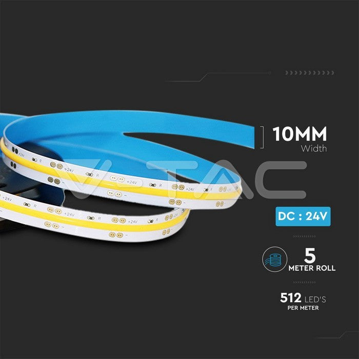 DC:24V LED lentes komplekts 420 COB, IP20 ar 6400K auksti baltu gaismu (2649+3272)