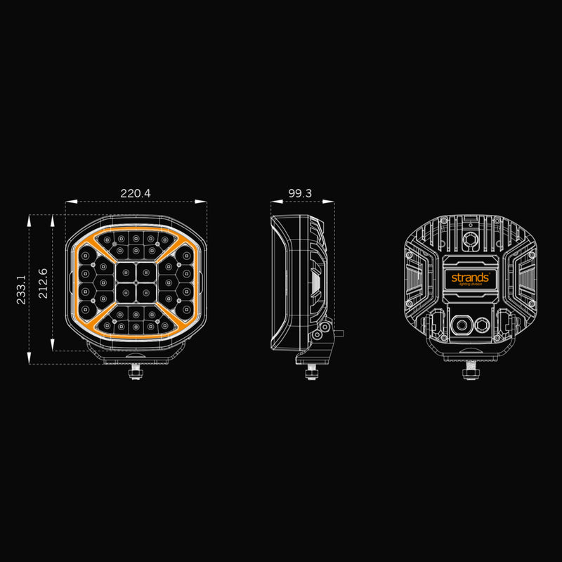 Piegāde 7 dienu laikā! SIBERIA X DRIVING LIGHT 9″ LED tālās gaismas lukturis 10-32V DC 18000 LM. Melns