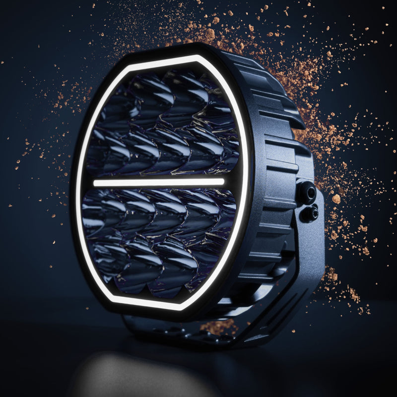 10-32V  12600Lm STRANDS(Zviedrija) premium LED papildlukturis 9″ EB, 3 gadu garantija, auksti balta gaisma 6500K