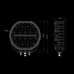 STRANDS premium LED additional lamp 9″ EB 10-32V 6500K 12600lm 3 years warranty