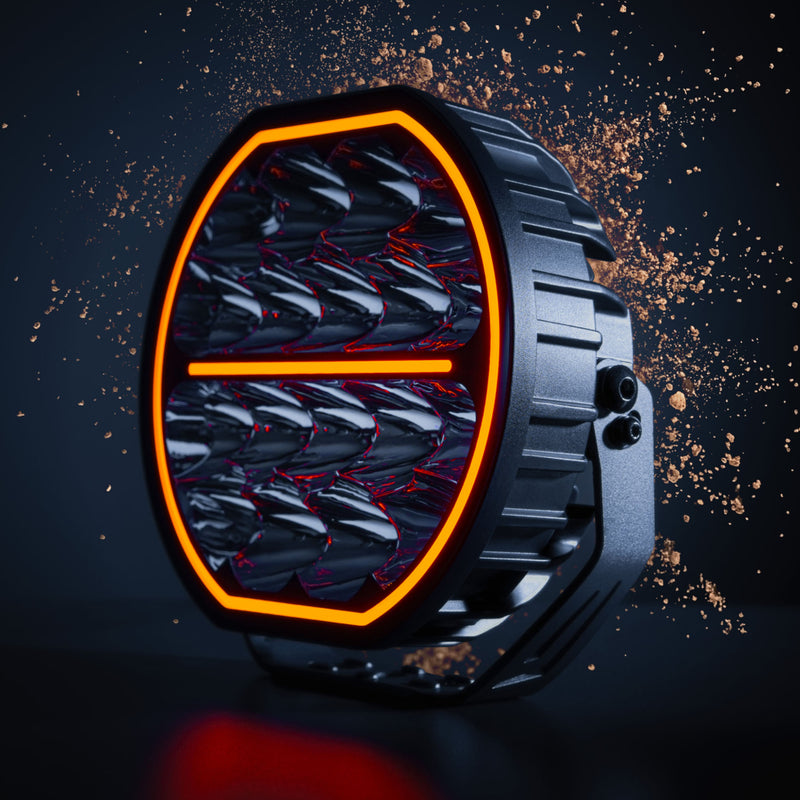 10-32V  12600Lm STRANDS(Zviedrija) premium LED papildlukturis 9″ EB, 3 gadu garantija, auksti balta gaisma 6500K