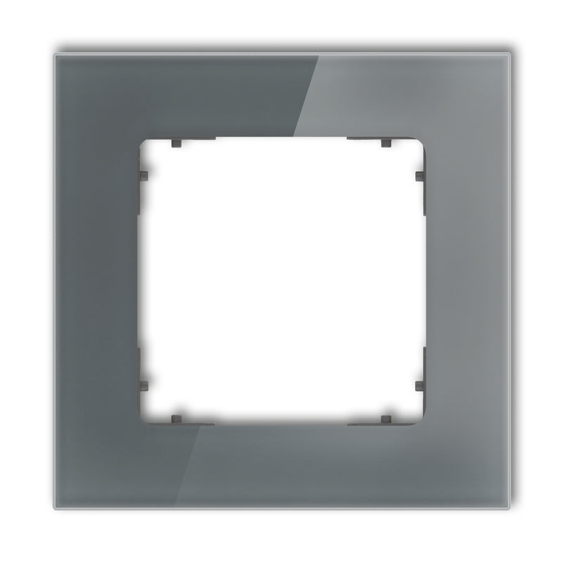 Universal 1-personsram ICON square, glas effekt grafit, nedre del grafit matt