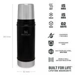 Stanley Termoss The Legendary Classic Bottle 0,47L matēti melns