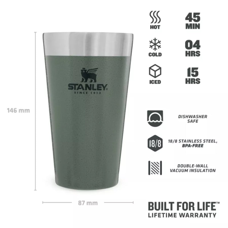 Alus krūze The Stacking Tumbler 0,47L zaļa