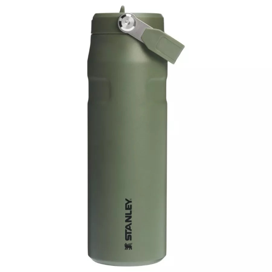 Termopudele ar salmiņu The IceFlow Bottle Flip Straw 2.0 0,71L tumši zaļa 2.0