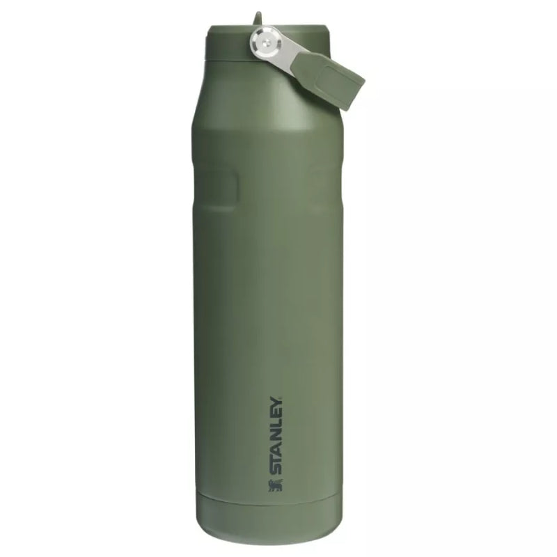 Termopudele ar salmiņu The IceFlow Bottle Flip Straw 2.0 1,06L tumši zaļa 2.0