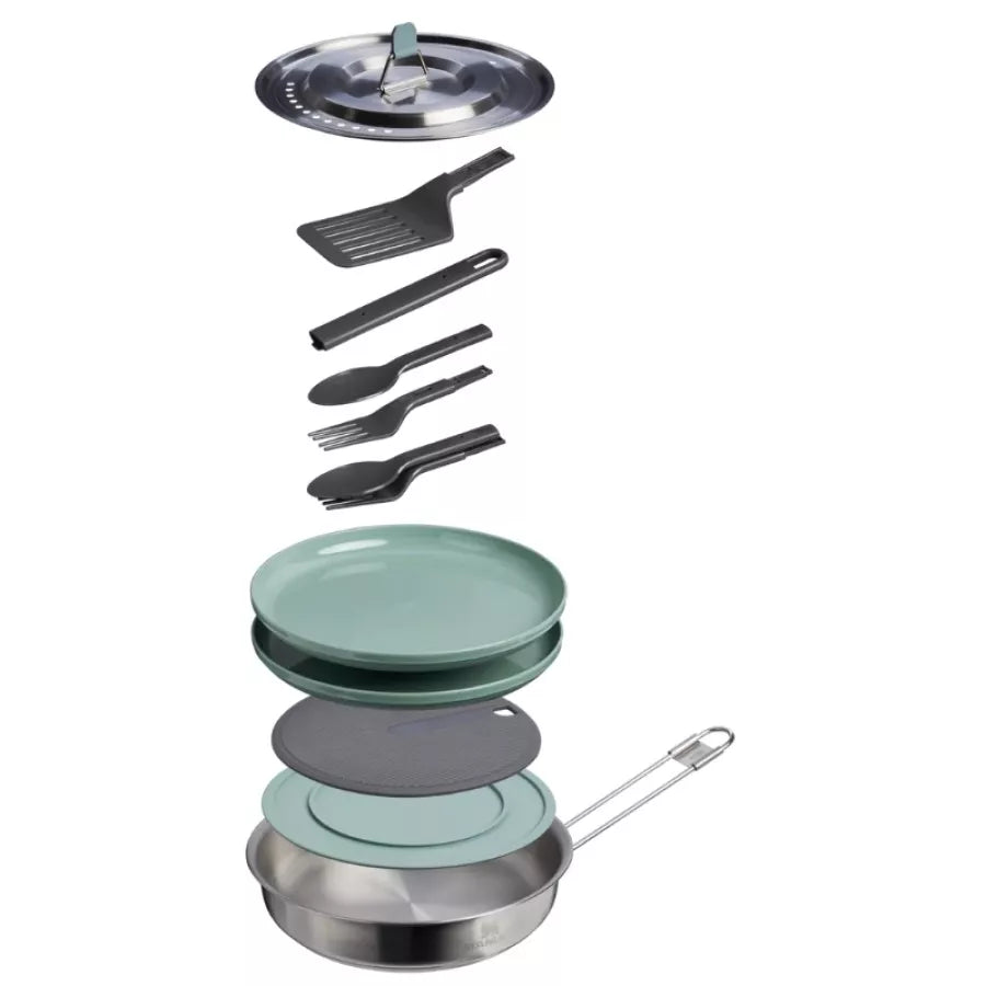 Ēdienu gatavošanas komplekts kempingā Wildfare Core Fry Pan Cookset 0,94L zilganpelēks/tumši pelēks