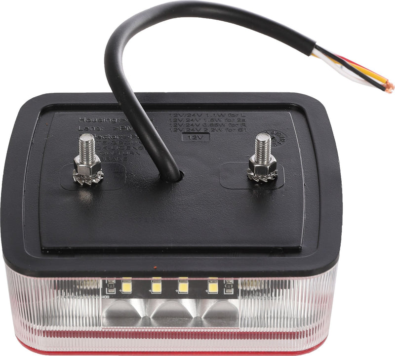 12V LED aizmugurējais lukturis piekabei, IP67, ar 4 funkcijām