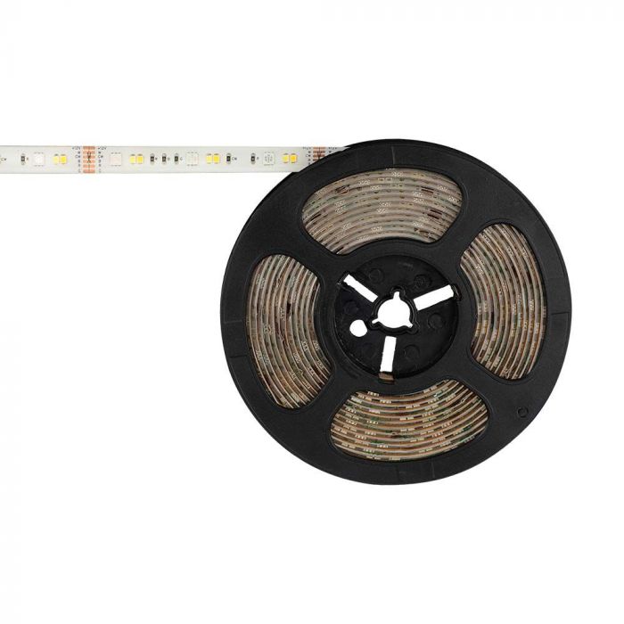 15W/m LED V-TAC SMART lentu komplekts RGB + 3in1, 5m, IP65, saderīgs ar Amazon Alexa un Google Home aplikācijām, aptumšojams
