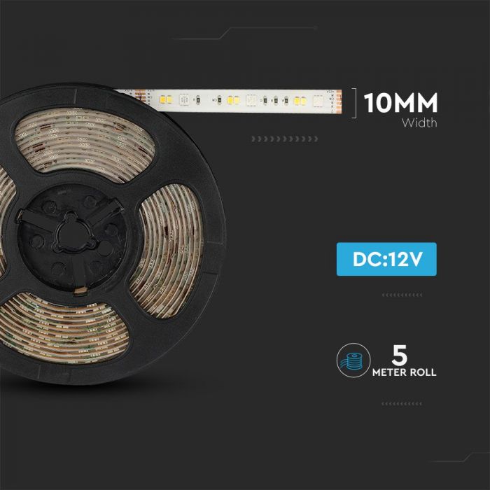 15W/m LED V-TAC SMART lentu komplekts RGB + 3in1, 5m, IP65, saderīgs ar Amazon Alexa un Google Home aplikācijām, aptumšojams