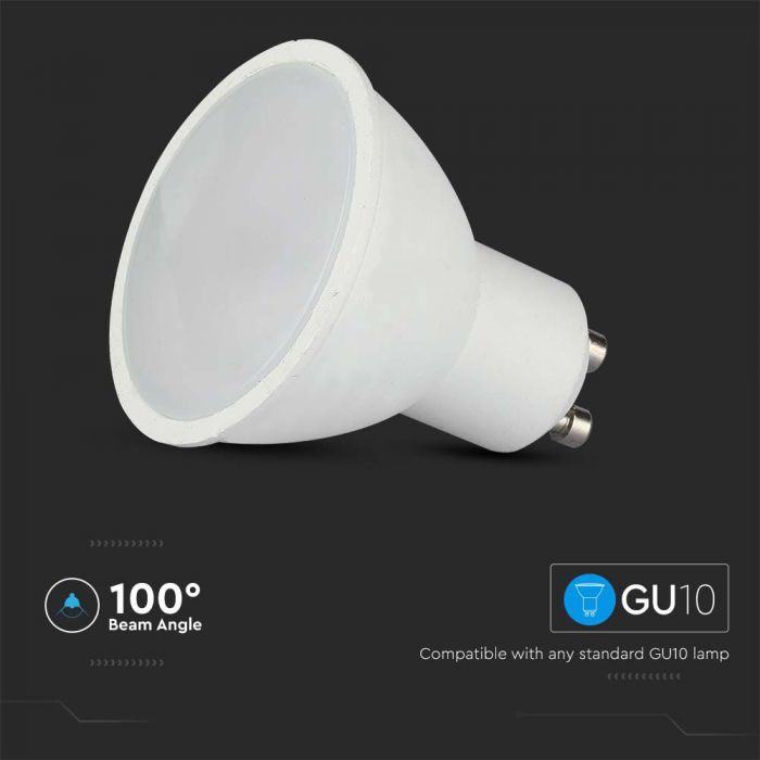 GU10 4.8W(420Lm) LED SMART Spuldze ar pulti, V-TAC. IP20, dimmējama, RGB+silti balta gaisma 3000K