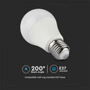 E27 8.5W(806Lm) LED SMART Spuldze ar pulti, A60, V-TAC, IP20, dimmējama, RGB+neitrāli balta gaisma 4000K