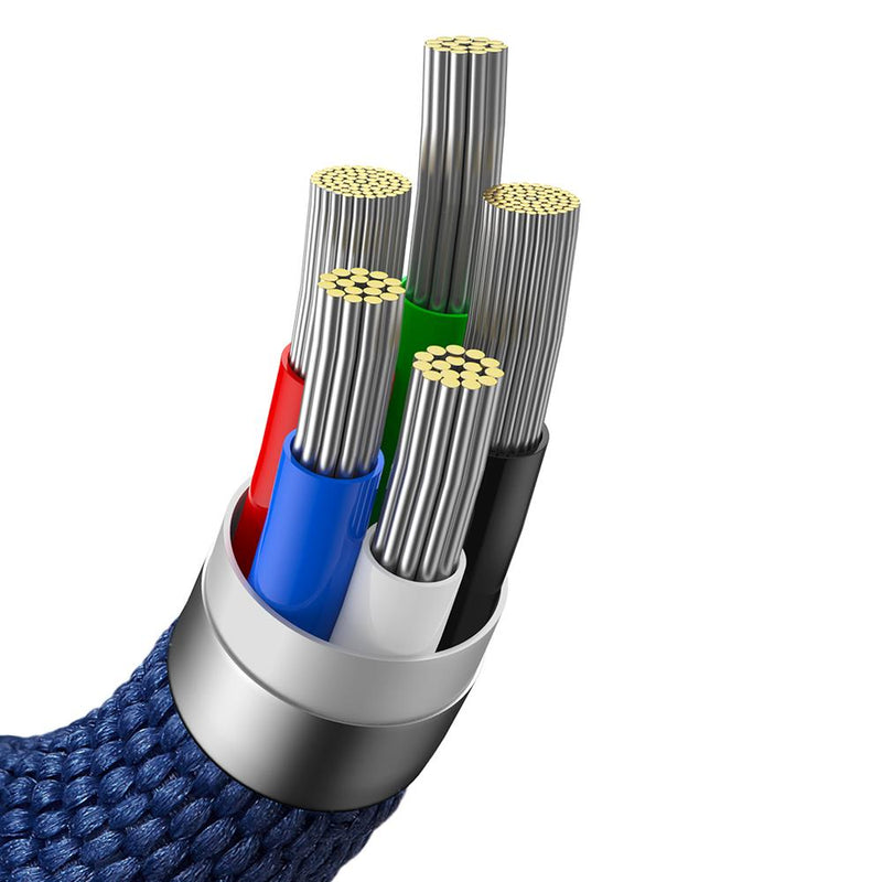 Baseus Crystal Shine USB-C–Lightning kabelis 2,0 m, 20 W, zils