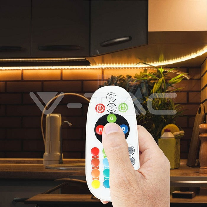 13W/m 422 LED COB lindikomplekt, V-TAC, 5m, RGB, IP20, DC:24V (2880+3625+3272)