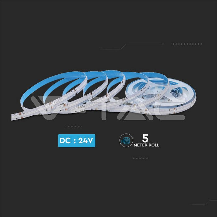 13 Вт/м 422 LED COB Tape Kit, V-TAC, 5 м, RGB, IP20, DC:24V (2880+3625+3272)