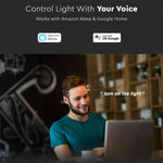 E27 8.5W(806Lm) LED SMART pirn, IP20, ühildub AMAZON ALEXA & GOOGLE HOME, RGB+2700K-6500K