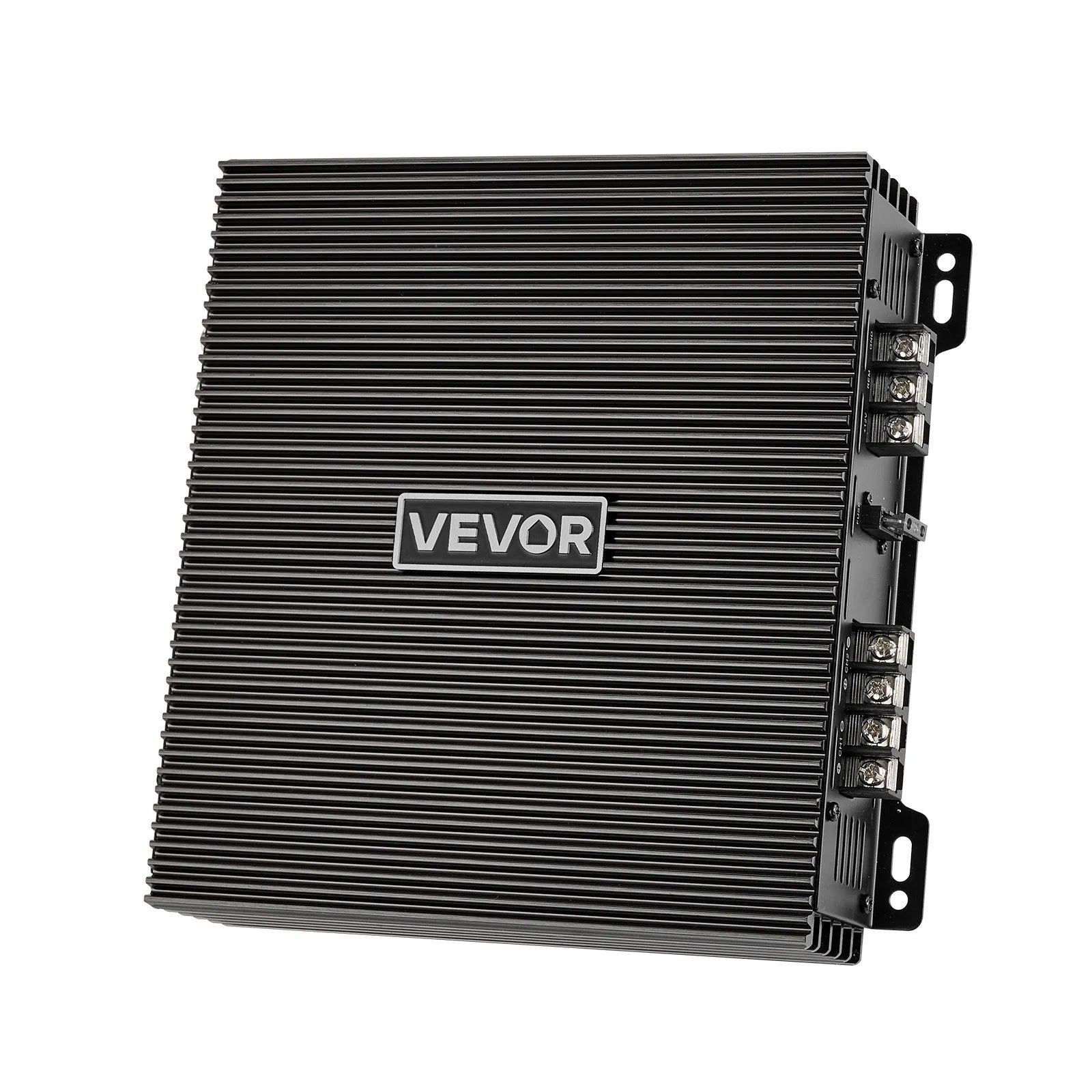 VEVOR 2 kanālu automašīnas audio pastiprinātājs, tiltojams pilna diapazona Class AB stereo pastiprinātājs ar maksimālo jaudu 2 × 300 W pie 4 Ω / 2 × 600 W pie 2 Ω, augstas jaudas auto pastiprinātājs SUV, pikapiem un bezceļu transportlīdzekļiem