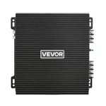 VEVOR 2 kanālu automašīnas audio pastiprinātājs, tiltojams pilna diapazona Class AB stereo pastiprinātājs ar maksimālo jaudu 2 × 300 W pie 4 Ω / 2 × 600 W pie 2 Ω, augstas jaudas auto pastiprinātājs SUV, pikapiem un bezceļu transportlīdzekļiem
