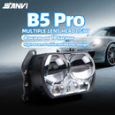 SANVI Bi-LED + Lāzera Projektora Lēcas Auto Lukturiem (Komplekts 2 gab.) – 6000K Augstas Jaudas Retrofit Modulis