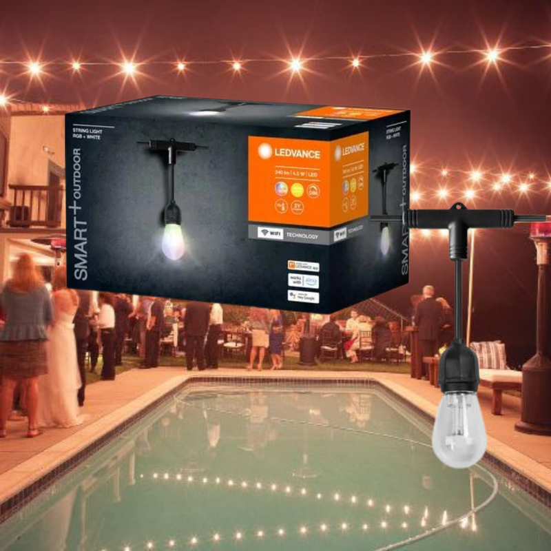 4.5W(240Lm) LEDVANCE LED garden string 7.4m, SMART, RGB+W