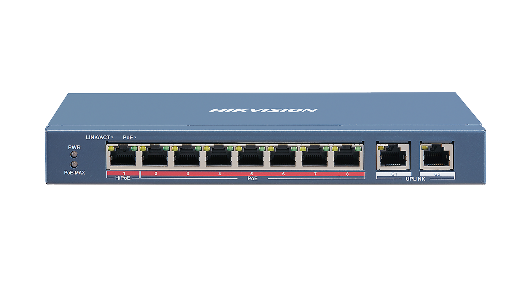 Komutators Hikvision DS-3E0310HP-E 8-port 10/100Mbps PoE 110WUnmanaged Desktop