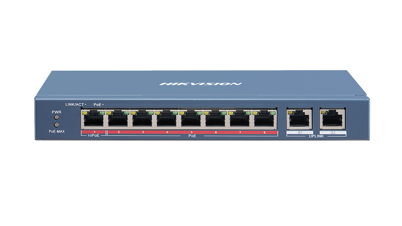 Komutators Hikvision DS-3E0310HP-E 8-port 10/100Mbps PoE 110WUnmanaged Desktop