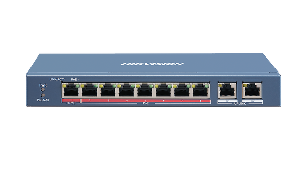 Komutators Hikvision DS-3E0310HP-E 8-port 10/100Mbps PoE 110WUnmanaged Desktop