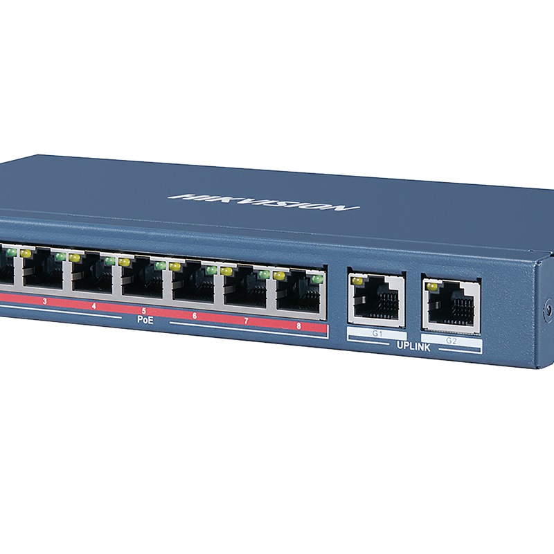 Komutators Hikvision DS-3E0310HP-E 8-port 10/100Mbps PoE 110WUnmanaged Desktop