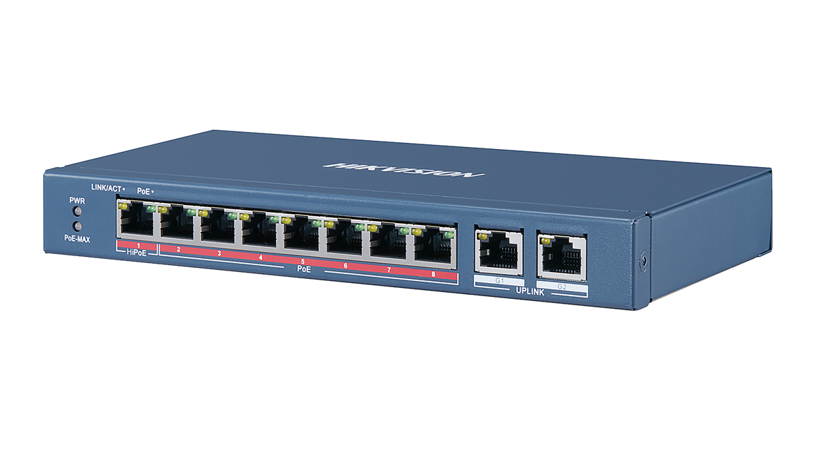 Komutators Hikvision DS-3E0310HP-E 8-port 10/100Mbps PoE 110WUnmanaged Desktop
