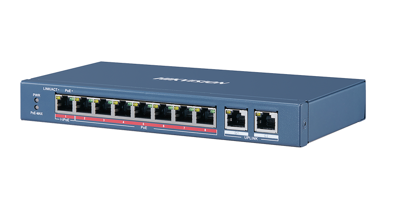 Komutators Hikvision DS-3E0310HP-E 8-port 10/100Mbps PoE 110WUnmanaged Desktop