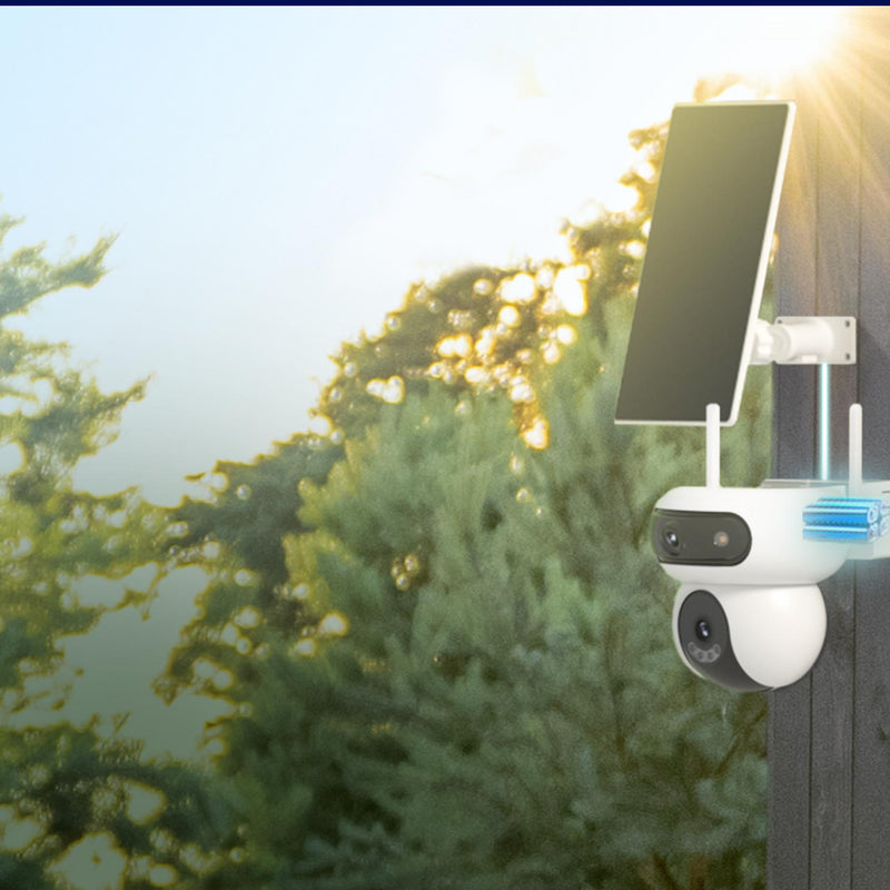 EZVIZ HB90/SP āra WiFi PT kamera (4MP+4MP) ar akumulatoru un 8W saules paneli