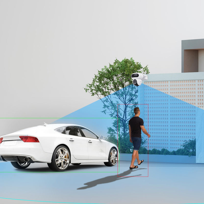 EZVIZ HB90/SP āra WiFi PT kamera (4MP+4MP) ar akumulatoru un 8W saules paneli