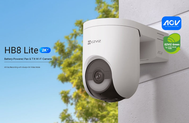 EZVIZ HB8 2K 4MP Ar akumulatoru darbināma grozāmā un pagriežamā Wi-Fi kamera