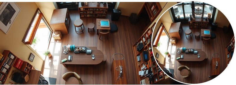 EZVIZ E4P Viedā Wi-Fi panorāmas "Zivs acs" kamera