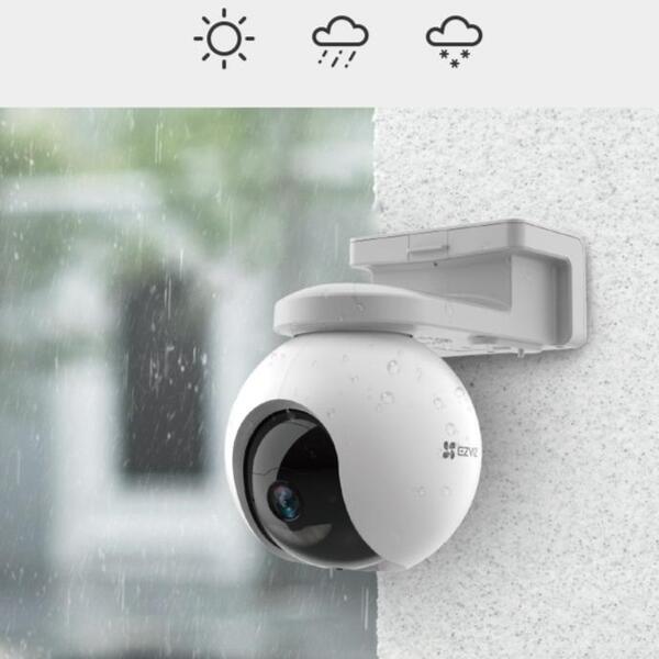 Wi-Fi PT kamera EZVIZ HB8 4K+ 8MP f4mm ar bateriju ārtelpu