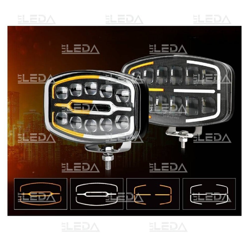 10-30V 75W 1500Lm 12 LED papildlukturis, IP67, ECE R10 R148 R149