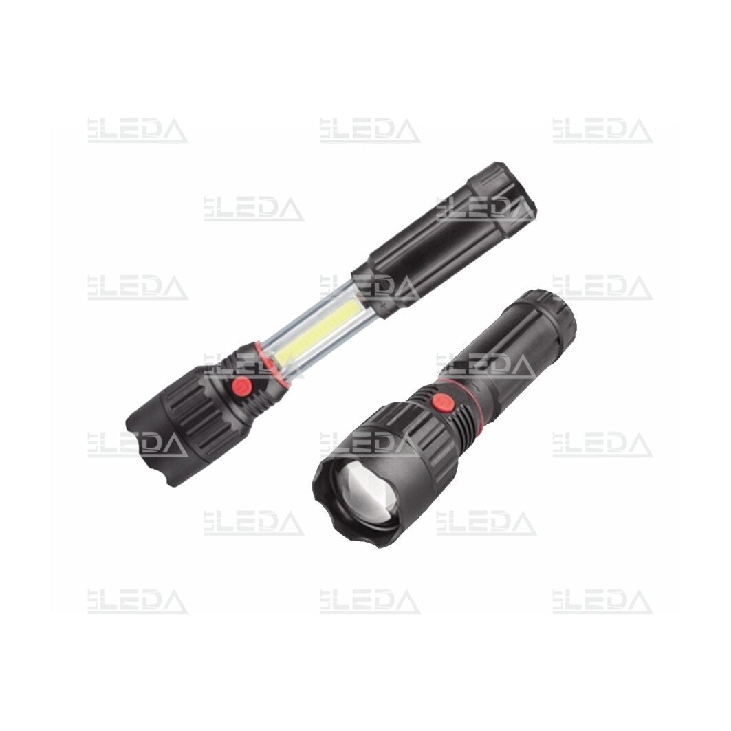 LED lukturītis, melns, 4xAAA baterijas (nav iekļautas)